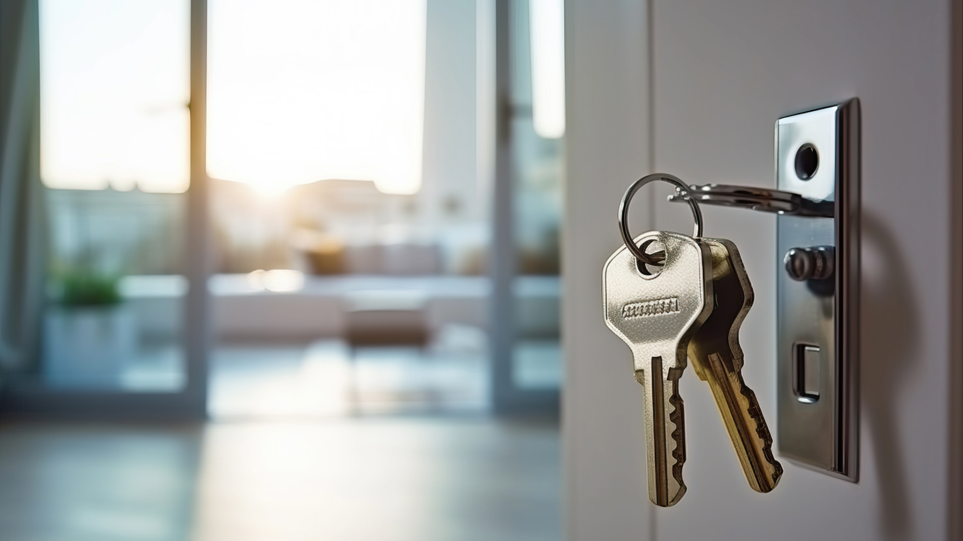 Keys in a office door